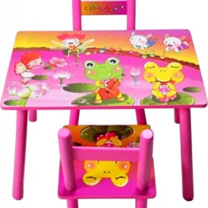 Masuta copii din MDF cu doua scaune Novokids My first table