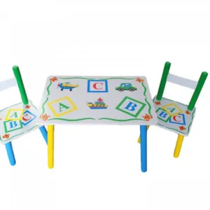 Masuta copii din MDF cu doua scaune Novokids My first table