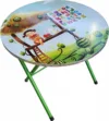Masuta pliabila pentru copii din MDF Novokids Round folding table Cu doua scaune pliabile