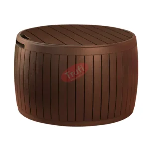 Masuta rotunda pentru depozitare Keter Circa Wood maro