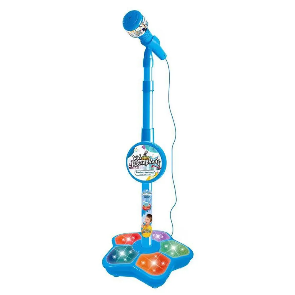 Microfon cu stativ Kid Star Blue