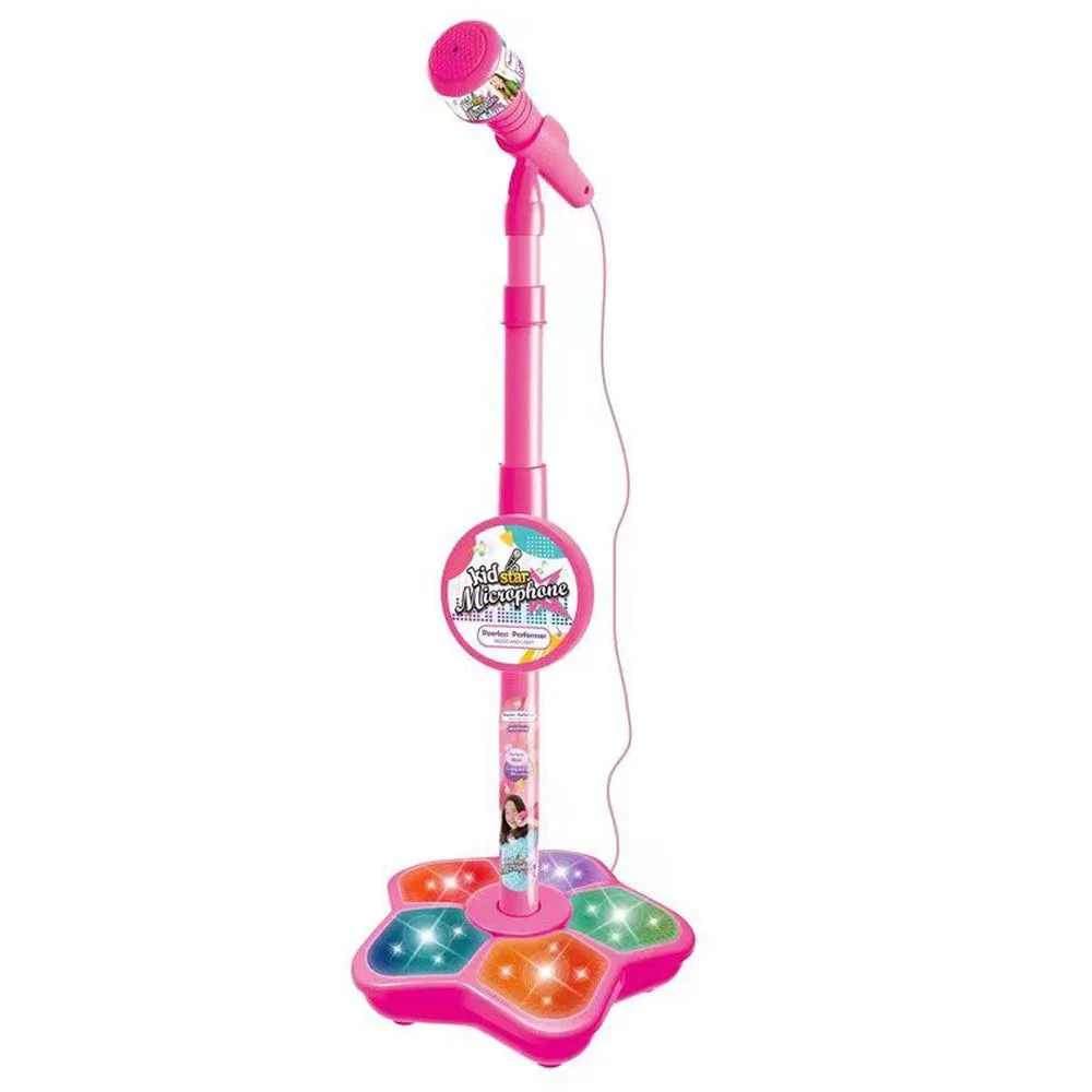 Microfon cu stativ Kid Star Pink
