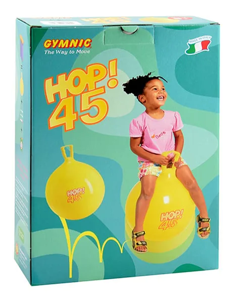 Minge cu maner 45 cm galbena pentru copii