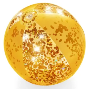 Minge gonflabila pentru plaja Bestway 41 cm cu sclipici Glitter Galben