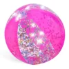 Minge gonflabila pentru plaja Bestway 41 cm cu sclipici Glitter Roz
