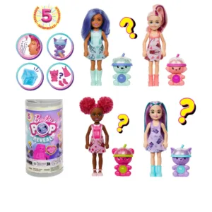 Mini papusa Barbie Pop Reveal Bubble Tea Mix