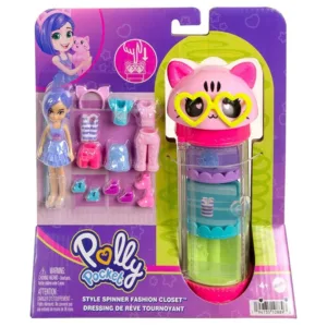 Mini papusa fashion cu haine de schimb si pantofi Polly Pocket