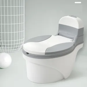 Minitoaleta educationala pentru copii Little Mom Baby Potty Grey