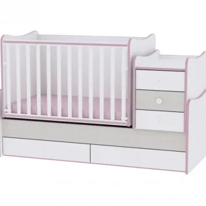 Mobilier transformabil Maxi Plus 70 x 160 cm White Pink Crossline