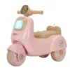 Motocicleta RideON fara pedale pentru copii Nichiduta Happy Lets GO Pink cu Far lumina LED