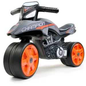 Motocicleta copii Falk Street Champion gri cu roti silentioase