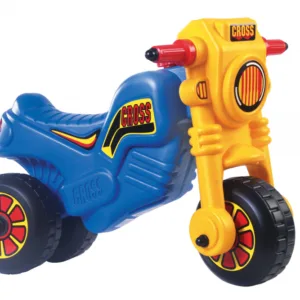 Motocicleta copii fara pedale Dohany Cross 1 Motorbike AlbastruGalben