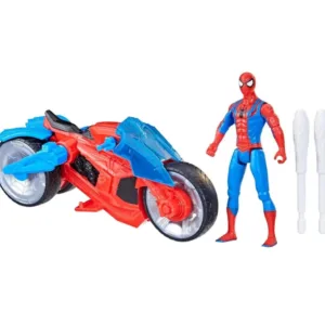 Motocicleta cu figurina Hasbro Spiderman Web Blast Cycle