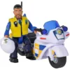 Motocicleta de politie cu figurina Sam Pompierul