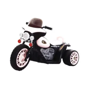 Motocicleta electrica pentru copii 998 alb 30W cu sunete si muzica