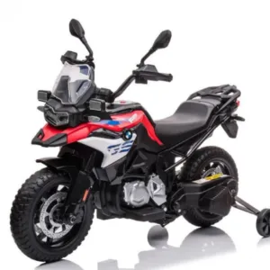 Motocicleta electrica pentru copii BMW F850 Red GS 90W 12V cu roti ajutatoare