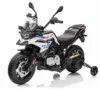 Motocicleta electrica pentru copii BMW F850 White GS 90W 12V cu roti ajutatoare