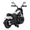 Motocicleta electrica pentru copii Chopper Faster AHL008 78x30x55 cm alb 20W cu lumini