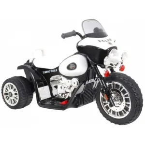 Motocicleta electrica pentru copii Chopper JT568 negru cu panou audio si lumini Led