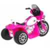 Motocicleta electrica pentru copii Chopper JT568 roz cu panou audio si lumini Led