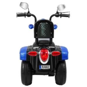Motocicleta electrica pentru copii Chopper NightBike albastru TR1501 cu lumini si panou audio