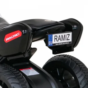 Motocicleta electrica pentru copii Fast Tourist 83x35x63 cm alb 18W cu lumini