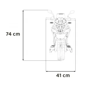 Motocicleta electrica pentru copii Honda NC750X galben 70W cu lumini