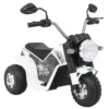 Motocicleta electrica pentru copii MiniBike 71x53x57 cm alb cu scaun piele