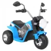 Motocicleta electrica pentru copii MiniBike 71x53x57 cm albastru cu scaun piele