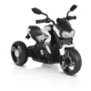 Motocicleta electrica pentru copii Moni Bo Colombo White 12V 60W cu oglinzi