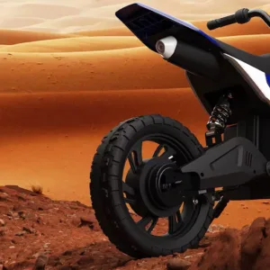 Motocicleta electrica pentru copii Nichiduta Moto Blue 24V cu roti gonflabile