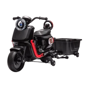Motocicleta electrica pentru copii Nichiduta SafeRider 95 Black cu telecomanda 2.4G