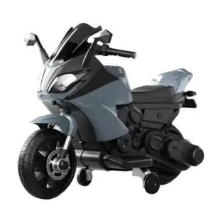 Motocicleta electrica pentru copii Nichiduta Thunder Black cu roti ajutatoare