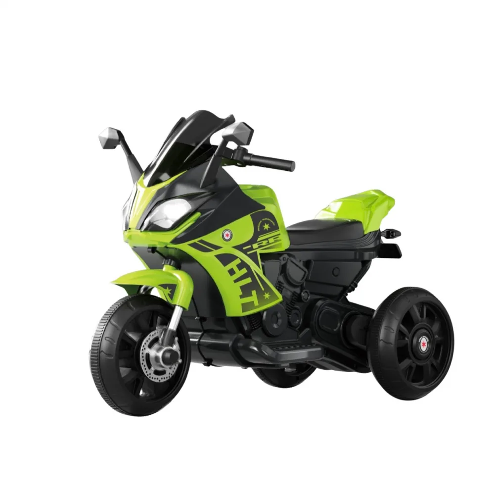 Motocicleta electrica pentru copii Nichiduta Thunder Green cu 2 motoare x 38w