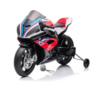 Motocicleta electrica pentru cpoii BMW HP4 Red 12V 90W cu scaun din piele