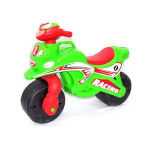 Motocicleta pentru coii fara pedale Doloni verde cu rosu