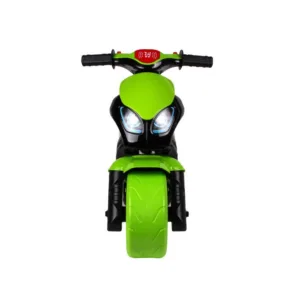 Motocicleta pentru copii fara pedale Ride On TechnoK Racing cu sunete si lumini VerdeNegru