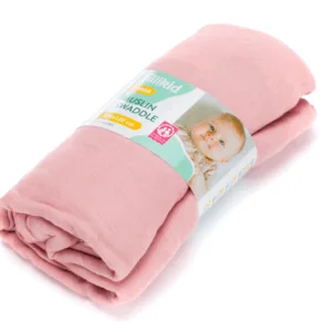 Muselina de infasat Fillikid Swaddle Rose din bambus si bumbac 120x120 cm