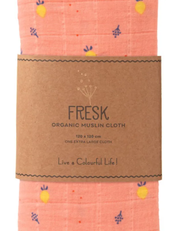 Muselina pentru copii model Summer fruit 120x120 cm