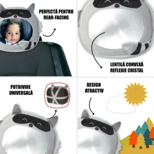 Oglinda retrovizoare Diono Easy View Racoon