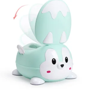 Olita 2 in 1 cu adaptor moale Little Mom Squirrel Green cu manere