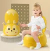 Olita 2 in 1 cu adaptor moale Little Mom Squirrel Yellow cu manere