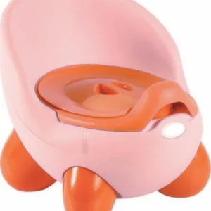 Olita pentru copii Cangaroo Baby Throne PinkOrange cu vas detasabil