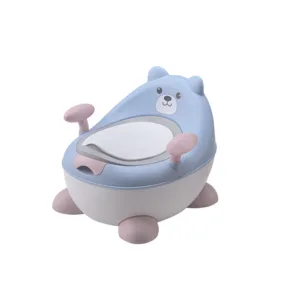 Olita pentru copii Little Mom Bear Potty Blue cu picioruse inaltatoare antiderapante