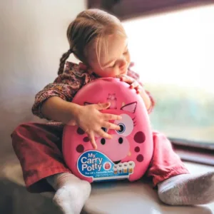 Olita portabila cu capac si maner My Carry Potty Dragon roz