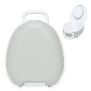 Olita portabila cu capac si maner My Carry Potty Pearl Grey