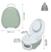 Olita portabila cu capac si maner My Carry Potty Verde pal