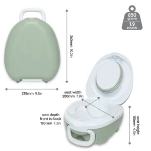 Olita portabila cu capac si maner My Carry Potty Verde pal