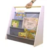 Organizator Ginger Home Nursery White din MDF si lemn de pin pentru carti si reviste copiijucariimateriale didactice si alte obiecte mici