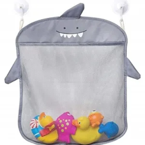Organizator de jucarii pentru baie suspendat 35x40cm Grey Shark